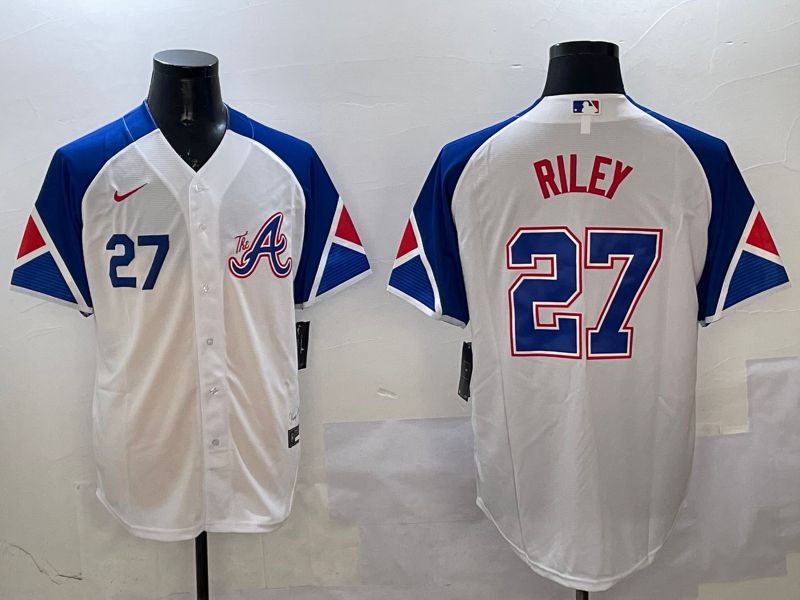 Men Atlanta Braves #27 Riley White City Edition 2025 Nike MLB Jersey style 6
